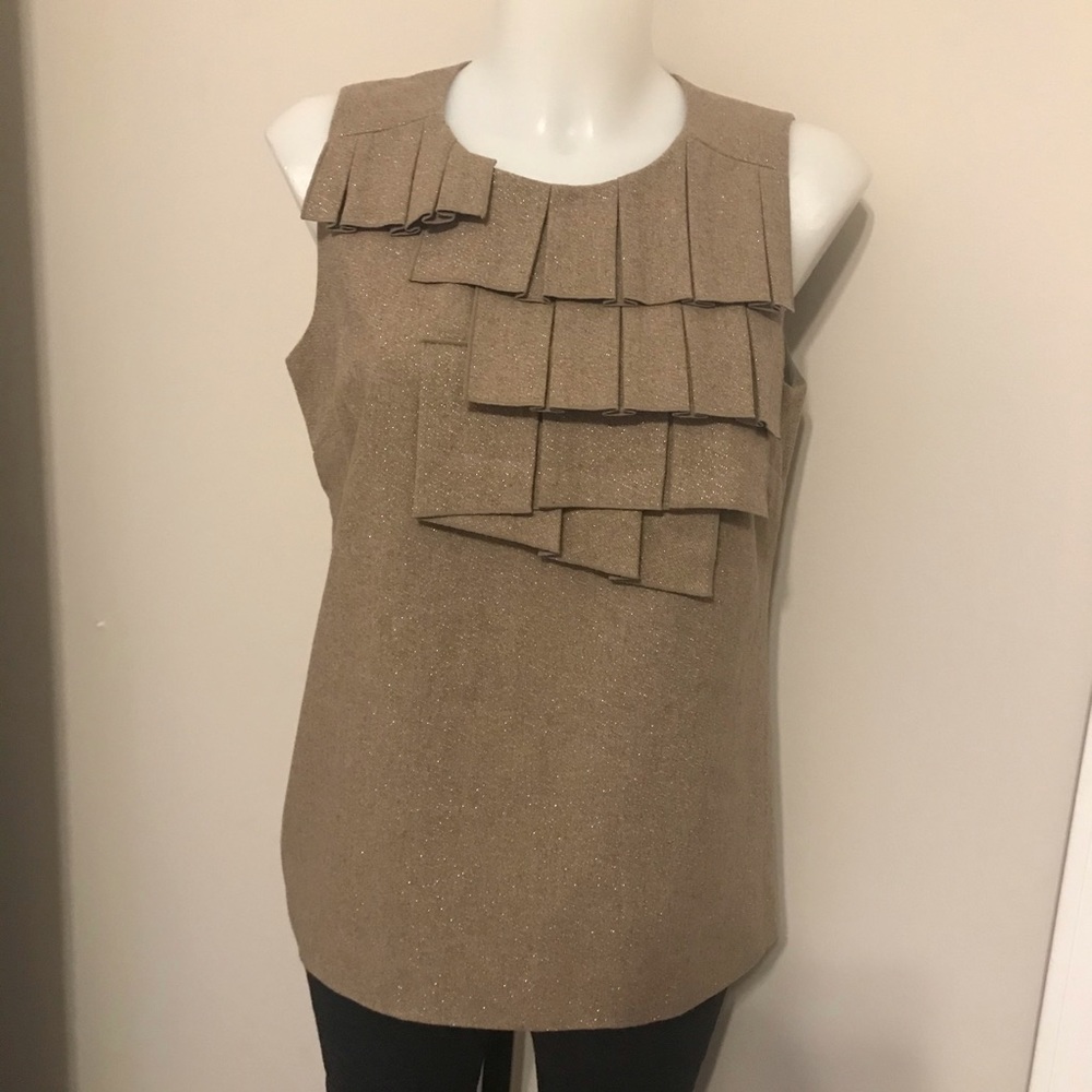 Banana Republic sleeveless blouse, camel, Small